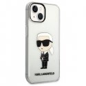 Karl Lagerfeld dėklas, skirtas iPhone 14 Plus 6,7" KLHCP14MHNIKTCT permatomas kietas dėklas Ikonik Karl Lagerfeld