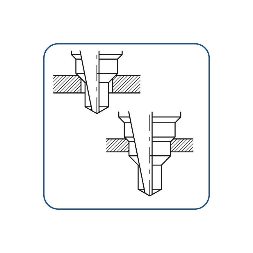 HSS žingsninis grąžtas metalui 4,0–12,0 mm, Alpen [0072200412100] – 2