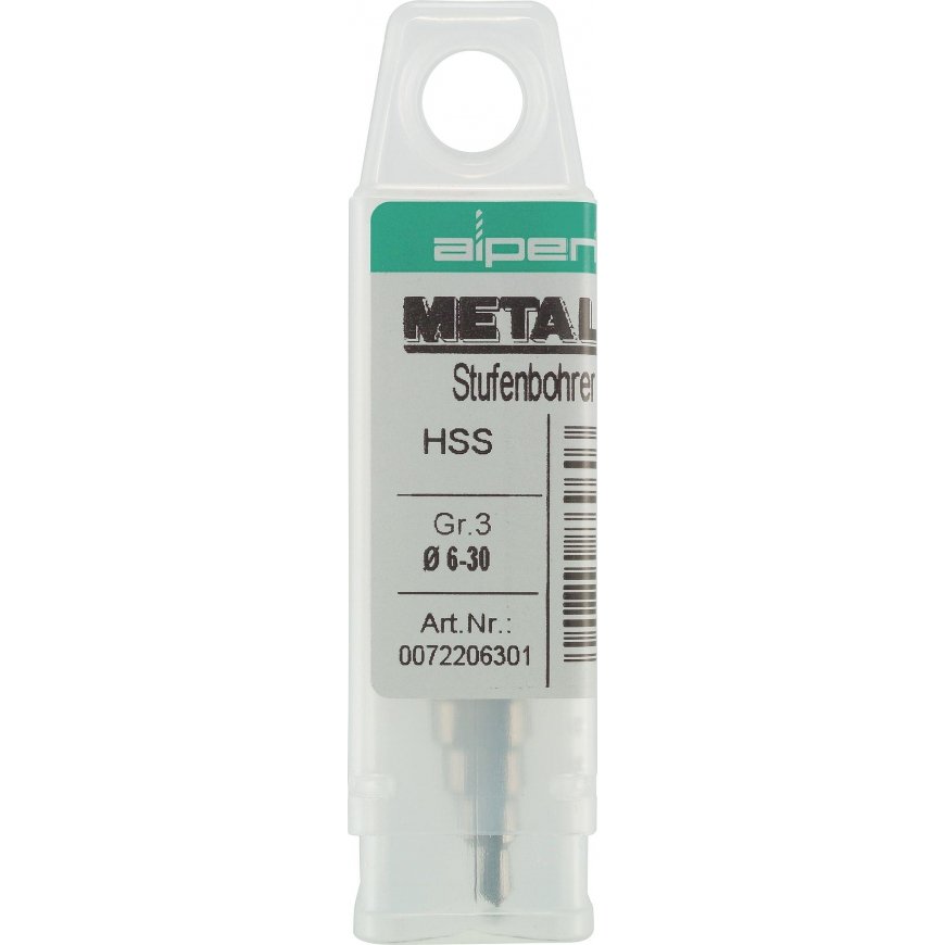 HSS step drill for metal 4.0-12.0 mm, Alpen [0072200412100] – 3
