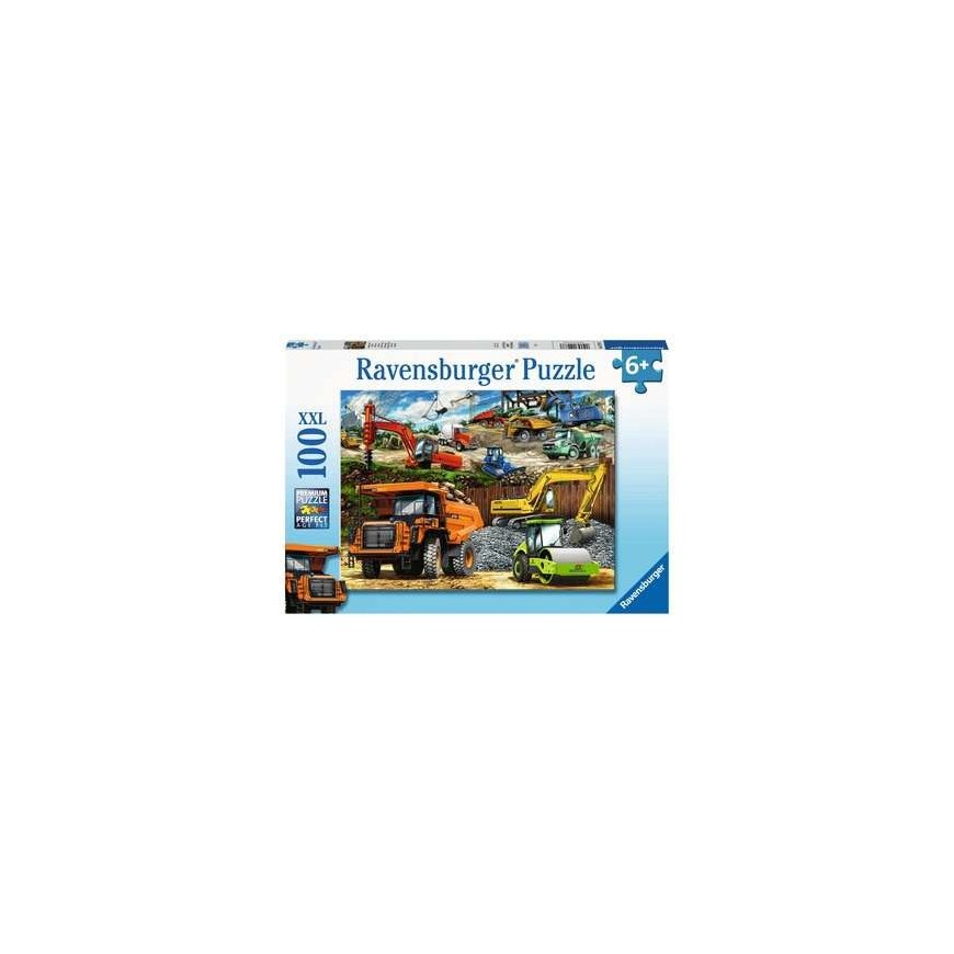 Ravensburger Construction Vehicles XXL Puzle 100 pcs Transportlīdzekļi