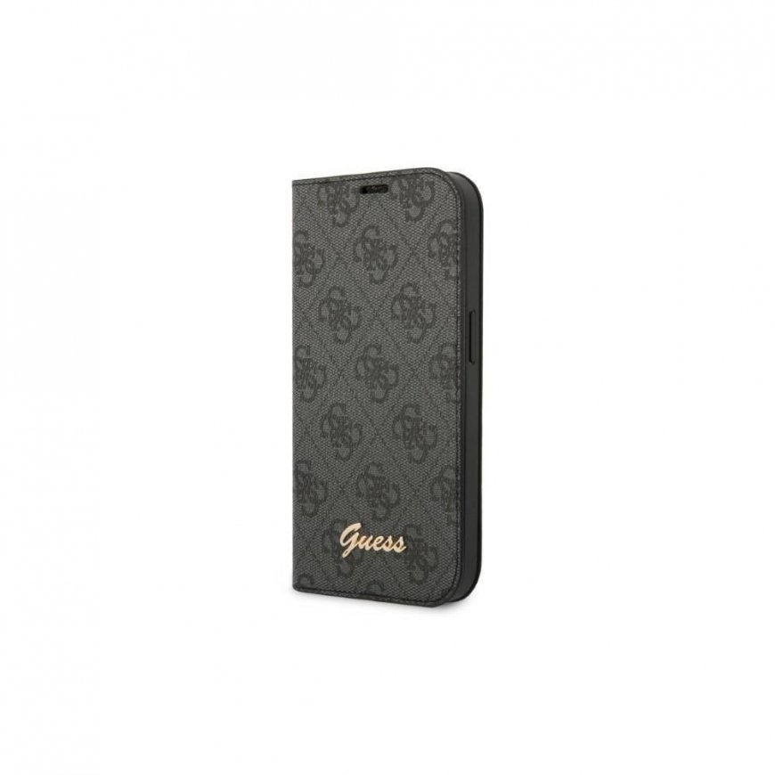 Guess case for iPhone 14 Pro 6.1" GUBKP14LHG4SHK black BT PC/TPU 4G PU Script Metal