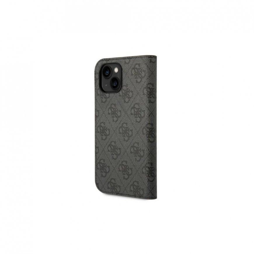 Guess case for iPhone 14 Pro 6.1" GUBKP14LHG4SHK black BT PC/TPU 4G PU Script Metal – 2