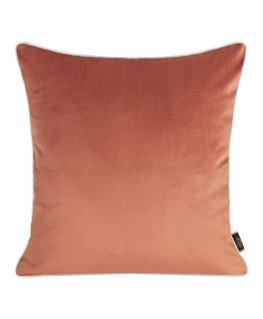 Eurofirany VELVET / 57 Two-sided velvet and imitation linen pillowcase with edges, 45X45 cm, color: dark pink