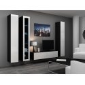 Cama viesistabas skapja komplekts VIGO 15 melns / balts spīdums Cama viesistabas skapja komplekts VIGO 15 melns / balts spīdums