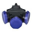 Orno Splash and shock-proof distributor, IP44, 3x2P + Z Schuko, 16A, 230V AC Orno Splash and shock-proof distributor, IP44, 3x2P + Z Schuko, 16A, 230V AC