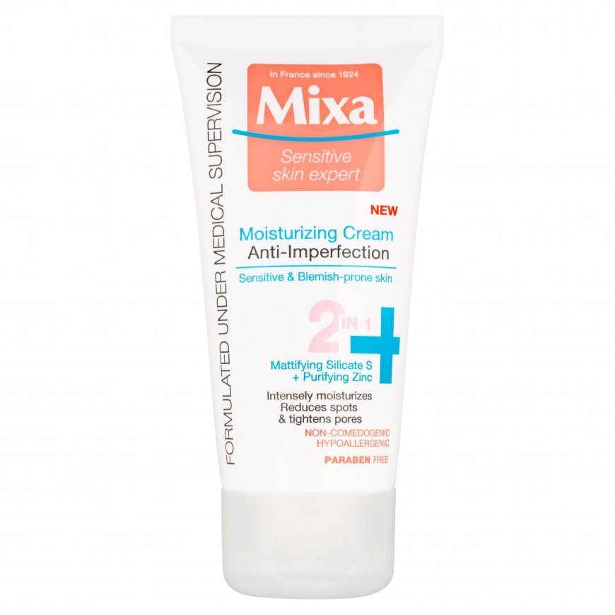 Drėkinamasis kremas problematiškai odai Mixa Anti Imperfection 2in1 50ml – 2