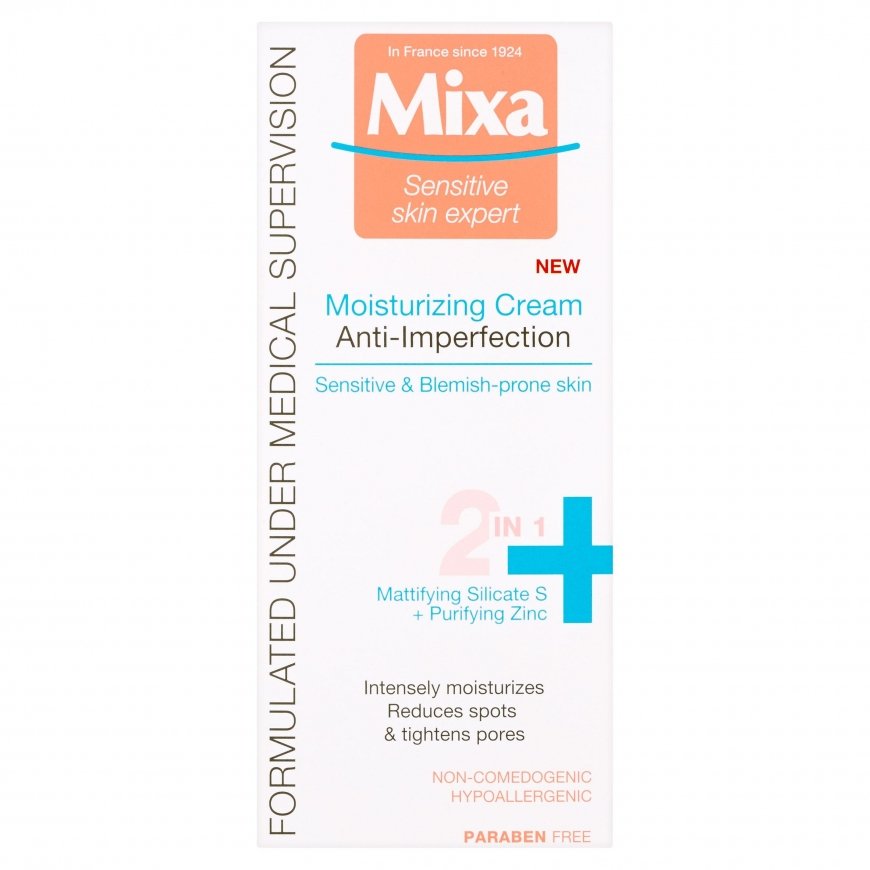 Drėkinamasis kremas problematiškai odai Mixa Anti Imperfection 2in1 50ml – 3