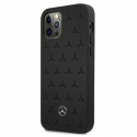 Mercedes MEHCP12LPSQBK iPhone 12 Pro Max 6,7 colių, juodos spalvos kietas dėklas, odinis žvaigždžių raštas Mercedes MEHCP12LPSQBK iPhone 12 Pro Max 6,7 colių, juodos spalvos kietas dėklas, odinis žvaigždžių raštas