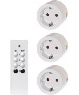Tarmo Remote-controlled sockets, for indoor use, 3 pcs