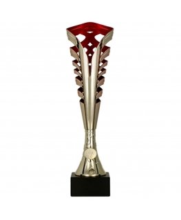 Detail Gold and red plastic cup