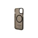 Guess case iPhone 14 Plus 6.7" GUHMP14MHTCMK black HC Magsafe Gold Outline transparent Guess case iPhone 14 Plus 6.7" GUHMP14MHTCMK black HC Magsafe Gold Outline transparent