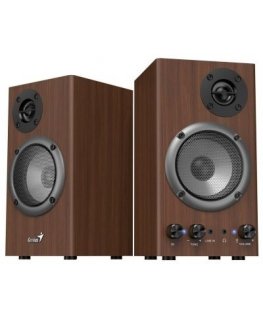 Computer speakers Głośniki komputerowe Genius łąkówki SP-HF 500B, 2.0, 16W, brown, volume control, drawnenia, 40Hz-20kHz
