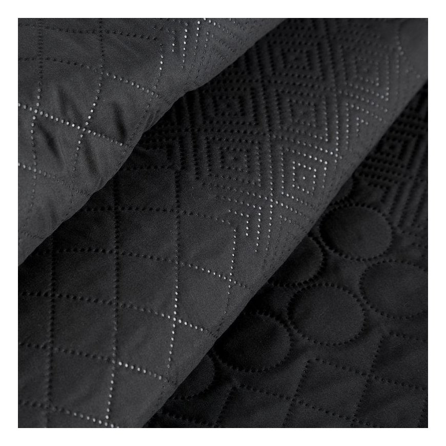 Eurofirany DESIGN 91 BONI / 5 Bedspread with quilt motif printed by hot pressing technique, 170X210 cm, color: black – 5