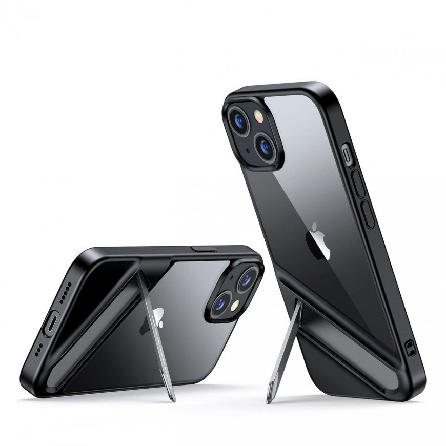 Ugreen LP634 Kickstand apsauginis dėklas kietas dangtelis su gelio rėmeliu ir įmontuotu stovu, skirtu iPhone 14 Plus (90925)