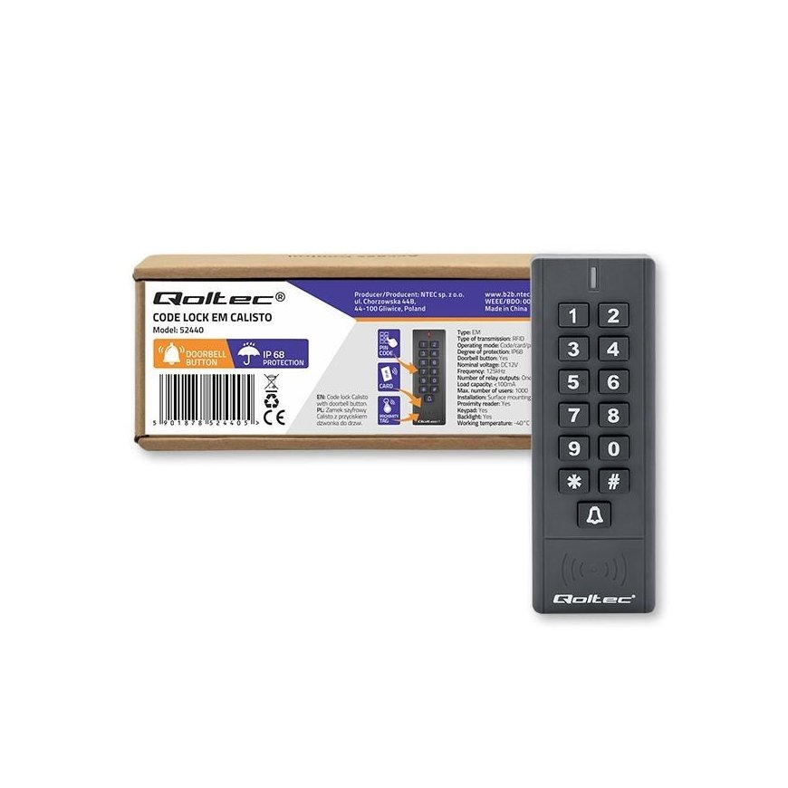 QOLTEC 52440 Code lock CALISTO with