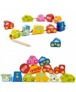 Wooden drill blocks road traffic CLASSIC WORLD