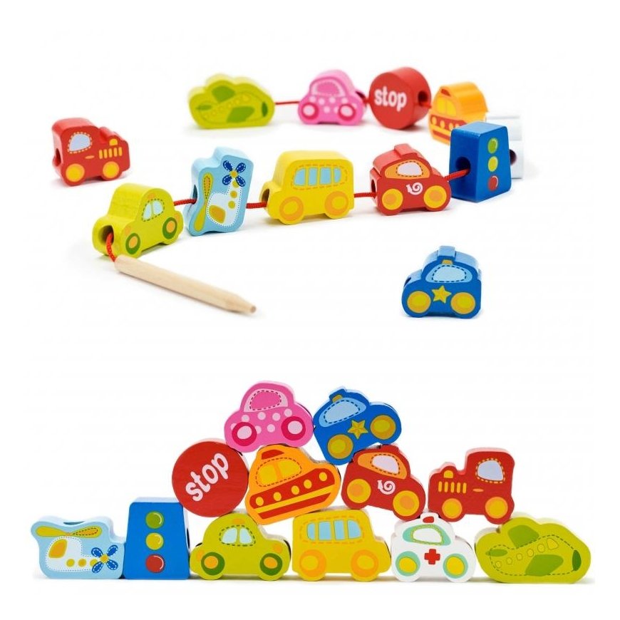 Wooden drill blocks road traffic CLASSIC WORLD