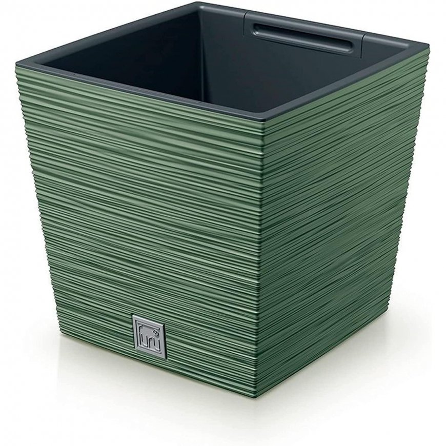 Prosperplast div class"int_ce_html"FURU SQUARE LOW flower pot - earthy green/div