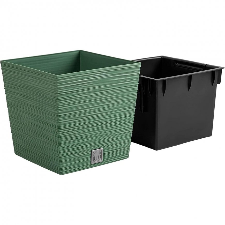 Prosperplast div class"int_ce_html"FURU SQUARE LOW gėlių vazonas - žemiškai žalias/div – 3