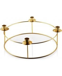 Mondex CEDRIC GOLD Świecznik 30cmx h11,5cm