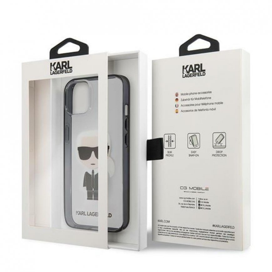 Karl Lagerfeld KLHCP13SHIKCK iPhone 13 mini 5.4" transparent Ikonik Karl – 5