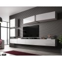 Cama viesistabas skapju komplekts VIGO SLANT 5 balts / balts spīdums Cama viesistabas skapju komplekts VIGO SLANT 5 balts / balts spīdums