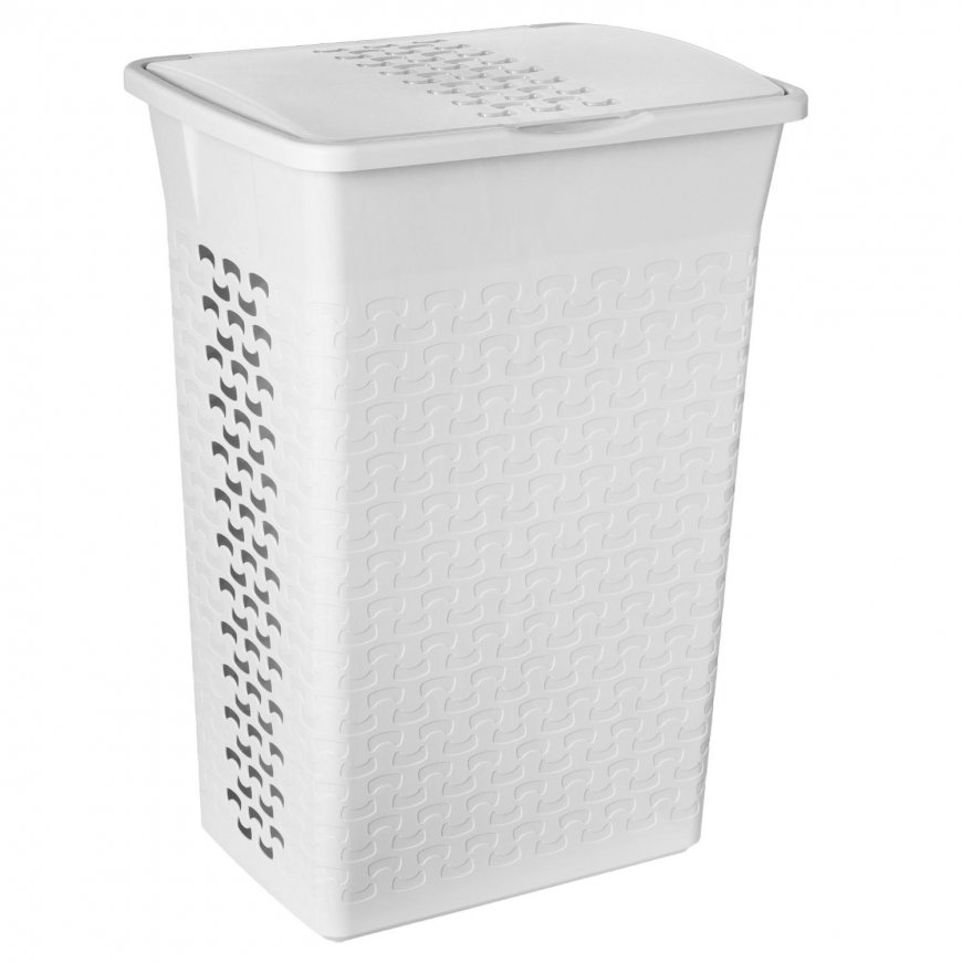 Rectangular laundry or laundry basket BranQ 55L Cotton, antique white