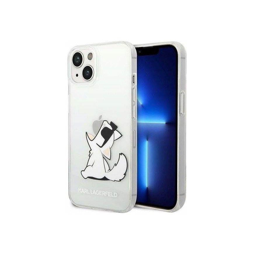 Karl Lagerfeld Karlas Lagerfeldas KLHCP14MCFNRC iPhone 14 Plus 6,7 colio kietas dėklas skaidrus / skaidrus Choupette Fun