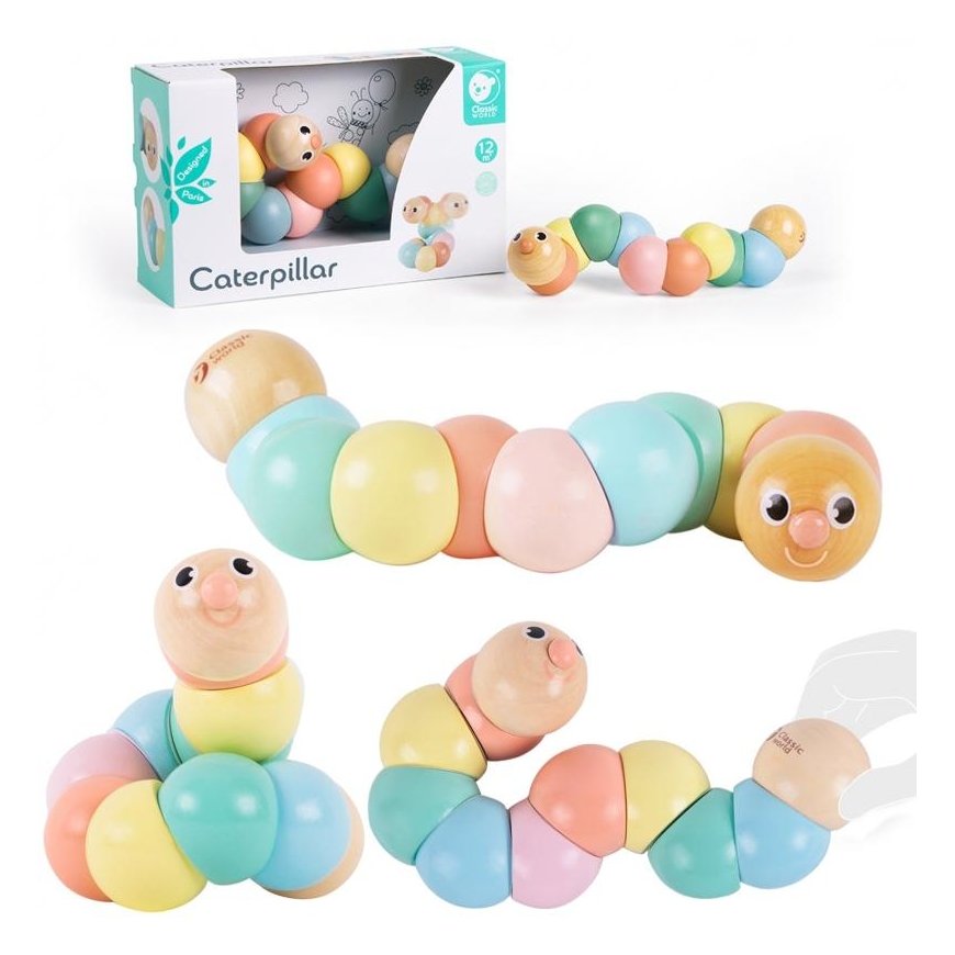 CLASSIC WORLD colored wooden caterpillar – 5