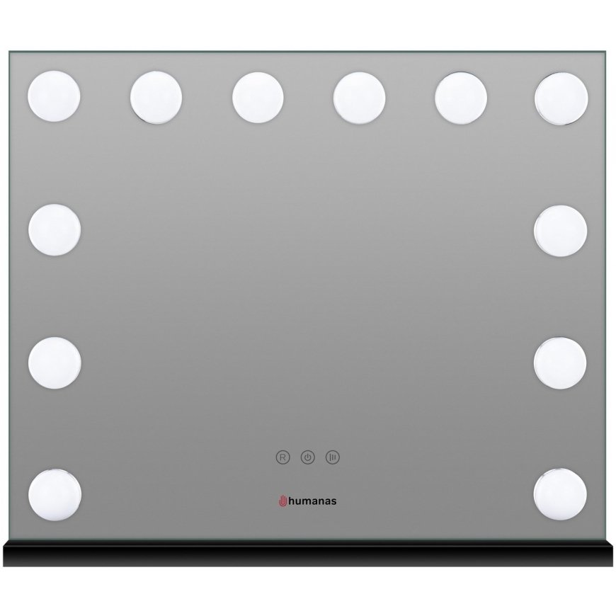 Humanas vanity mirror Humanas HS-HM02 vanity mirror with LED lighting - black – 2