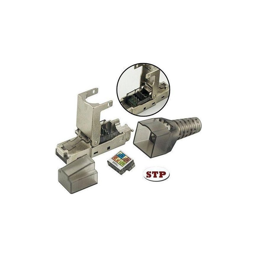 TECHLY STP Cat.6A RJ45 modular plug without tools
