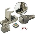 TECHLY STP Cat.6A RJ45 modulinis kištukas be įrankių TECHLY STP Cat.6A RJ45 modulinis kištukas be įrankių