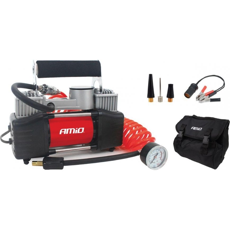 Amio metal two-piston compressor with pressure gauge 12V – 2