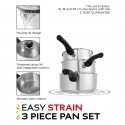 Russell Hobbs RH00542EU7 Easy Strain Pan Set 3pcs Russell Hobbs RH00542EU7 Easy Strain Pan Set 3pcs