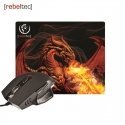 Rebeltec Raudonas DRAGON komplektas gamingowy pelė + kilimėlis Rebeltec Raudonas DRAGON komplektas gamingowy pelė + kilimėlis
