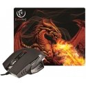 Rebeltec Raudonas DRAGON komplektas gamingowy pelė + kilimėlis Rebeltec Raudonas DRAGON komplektas gamingowy pelė + kilimėlis