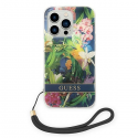 Dėklas Guess GUOHCP14XHFLSB iPhone 14 Pro Max 6,7 colių mėlynas / mėlynas kieto dėklo gėlių dirželis Dėklas Guess GUOHCP14XHFLSB iPhone 14 Pro Max 6,7 colių mėlynas / mėlynas kieto dėklo gėlių dirželis