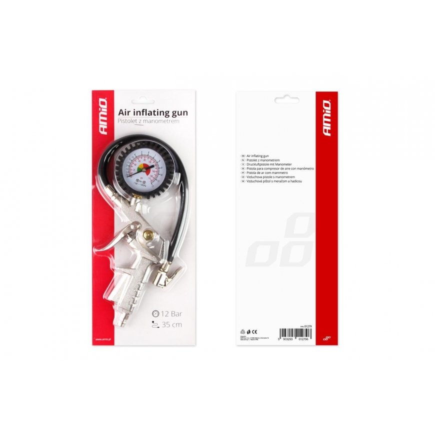 Amio Pistolet do pompowania with manometer 12 bar – 2