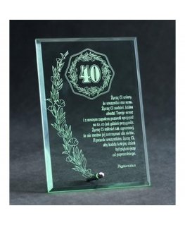 Tryumf Engraved glass trophy