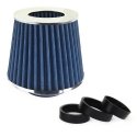 Blue conical air filter + 3 adapters amio-02458