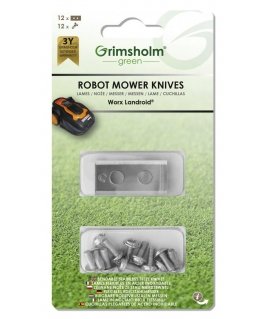 Grimsholm WORX Landroid roboto vejapjovės dvipusiai peiliukai (12vnt)