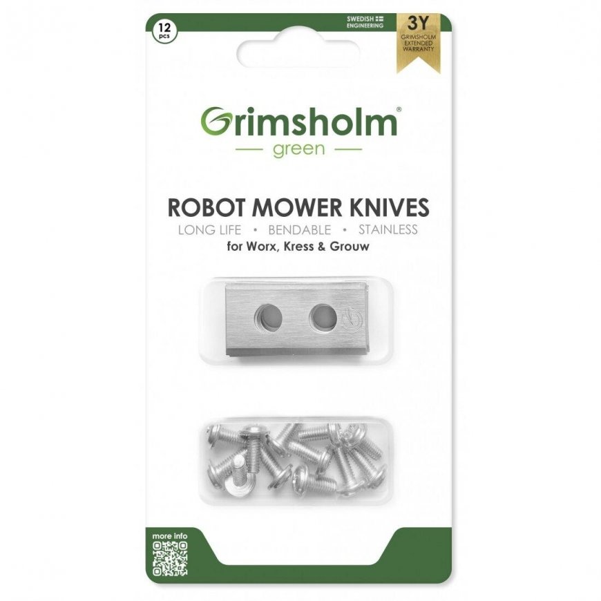 Grimsholm WORX Landroid robotic lawnmower double sided blades (12pcs) – 3