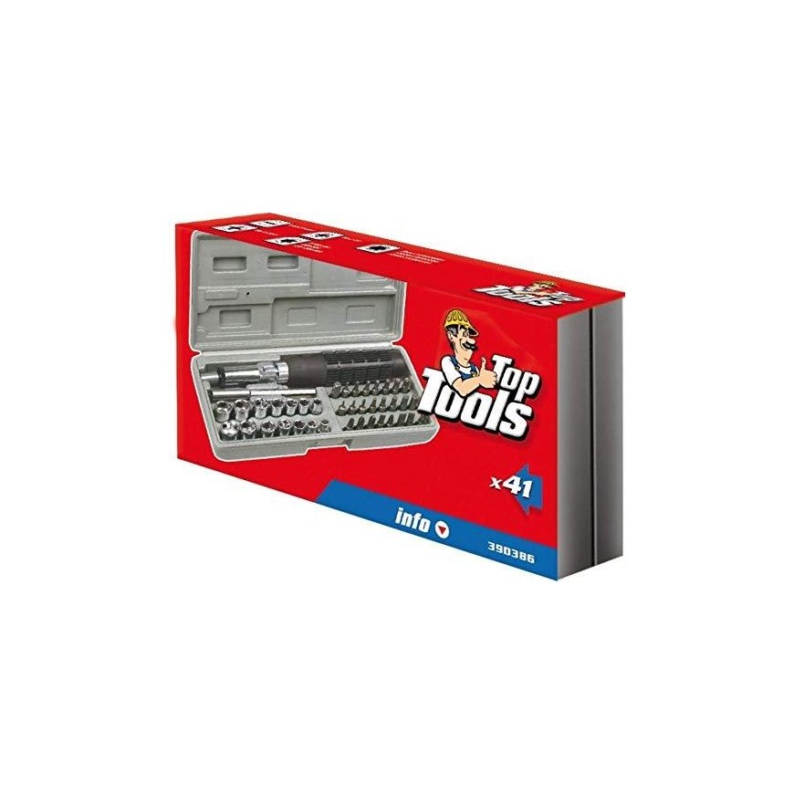 Top Tools Top Tools Screwdriver bits and sockets with handle 40 pcs. - 39D386 – 2