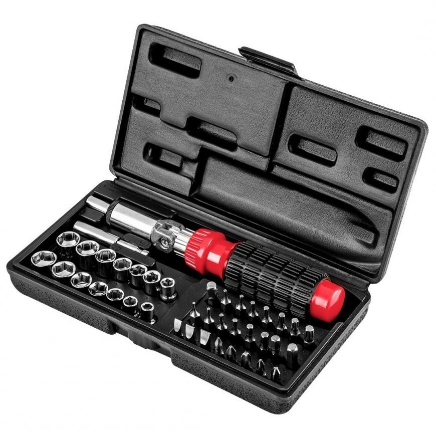 Top Tools Į viršų Įrankiai Atsuktuvų antgaliai ir lizdai su rankena 40 vnt. - 39D386 – 4