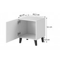 Cama PAFOS SZF CZ naktsskapītis Melns Cama PAFOS SZF CZ naktsskapītis Melns