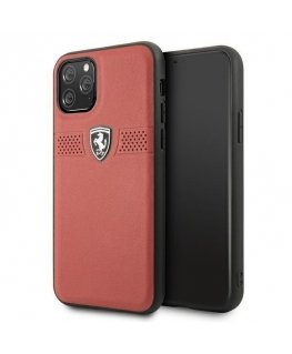 Ferrari FEOBAHCN58RE iPhone 11 Pro 5.8 inch Red/Red Hard Case Off Track Leather