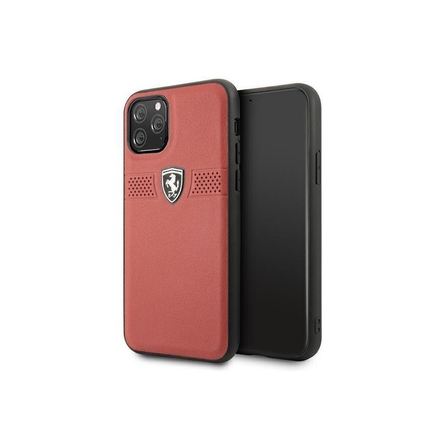 Ferrari FEOBAHCN58RE iPhone 11 Pro 5,8 colio raudonas/raudonas kietas dėklas Off Track Leather