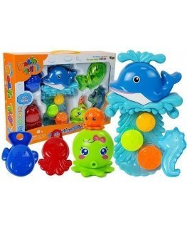 Lean Cars Dolphin Bathing Set Sea Animals Plastic Waterfall