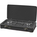 Saturn TWO BURNER GAS COOKER WITH LPG CYLINDER STELLA BLACK MODEL STKGC-02 Saturn TWO BURNER GAS COOKER WITH LPG CYLINDER STELLA BLACK MODEL STKGC-02