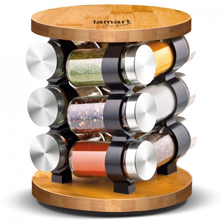 Lamart Spice set 12d (85ml) on a rotating wooden tray, Sapor – 2